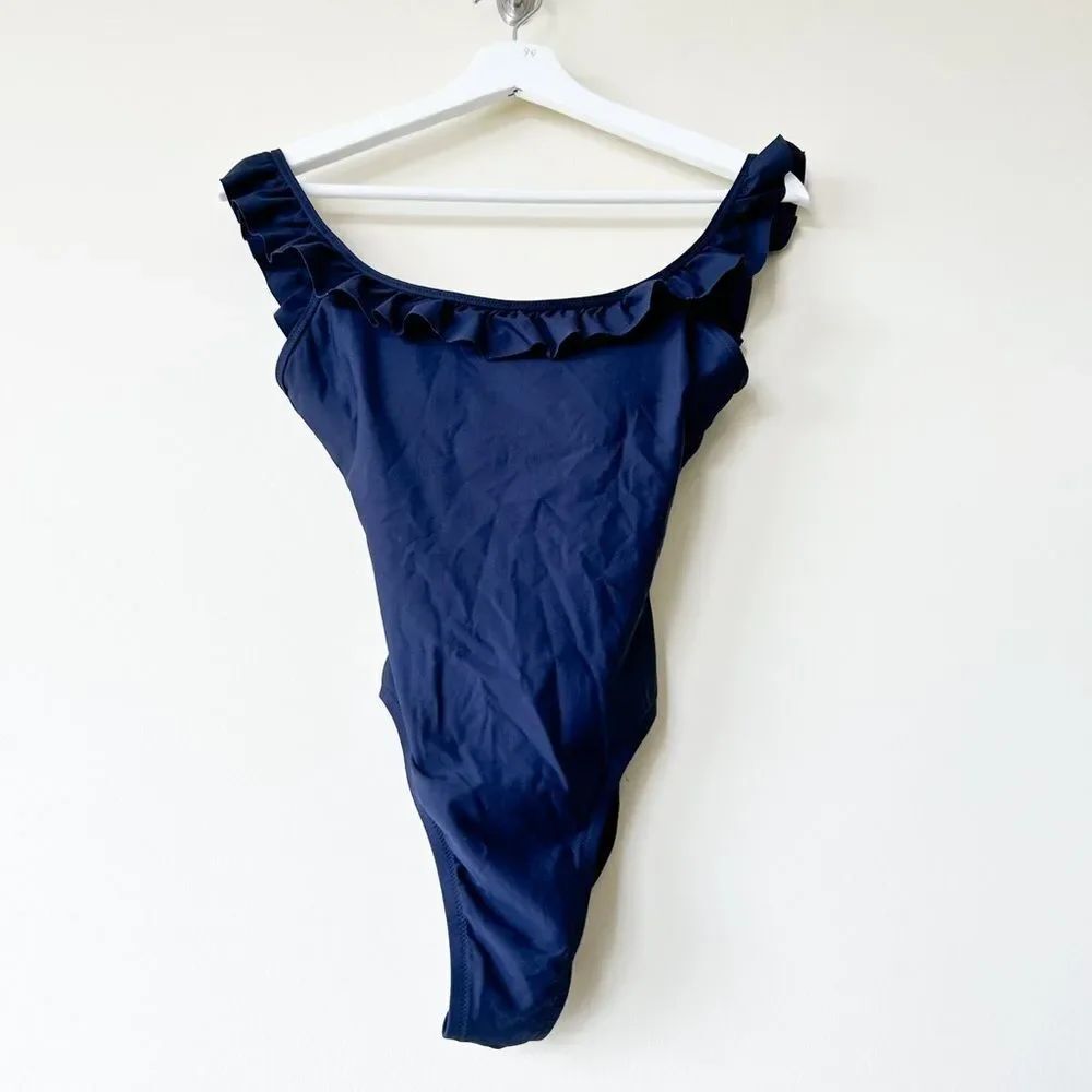 J.Crew Ruffled scoopback one-piece swimsuit - Picture 2 of 6